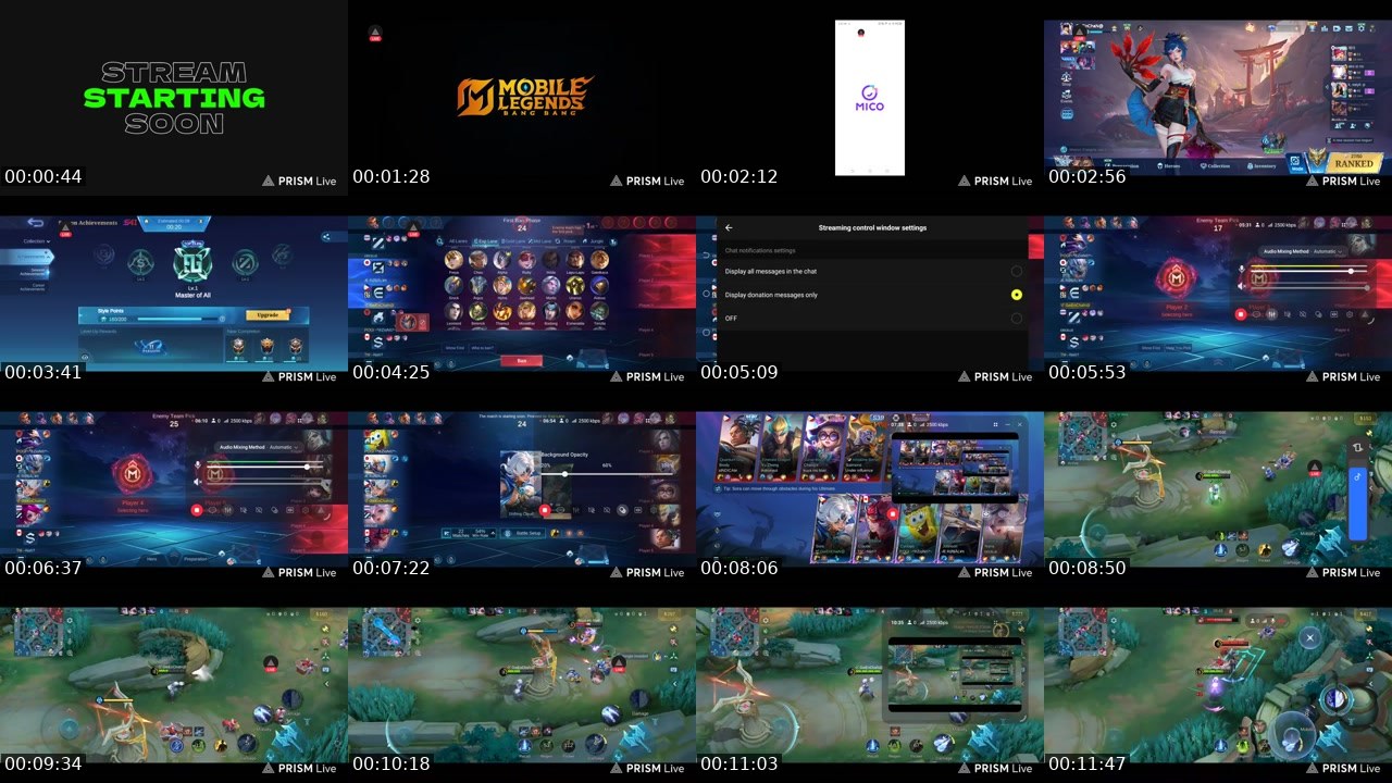 Contact-sheet preview of ‎🐉 ᴸᴹVLAD💠💮's MICO Live recording