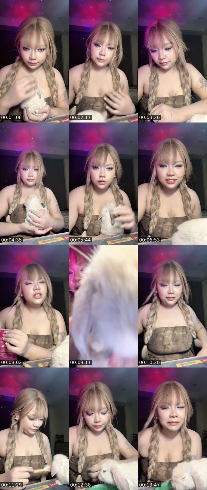 Contact-sheet preview of [🧋]milktea new vj -T-RAK🤌🏻's MICO Live recording