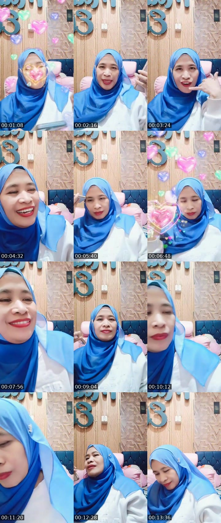 Contact-sheet preview of ༄.° 🥝Ma'Elisᴱᴸᴵᵀᴱ🏹💋👶🏻's MICO Live recording