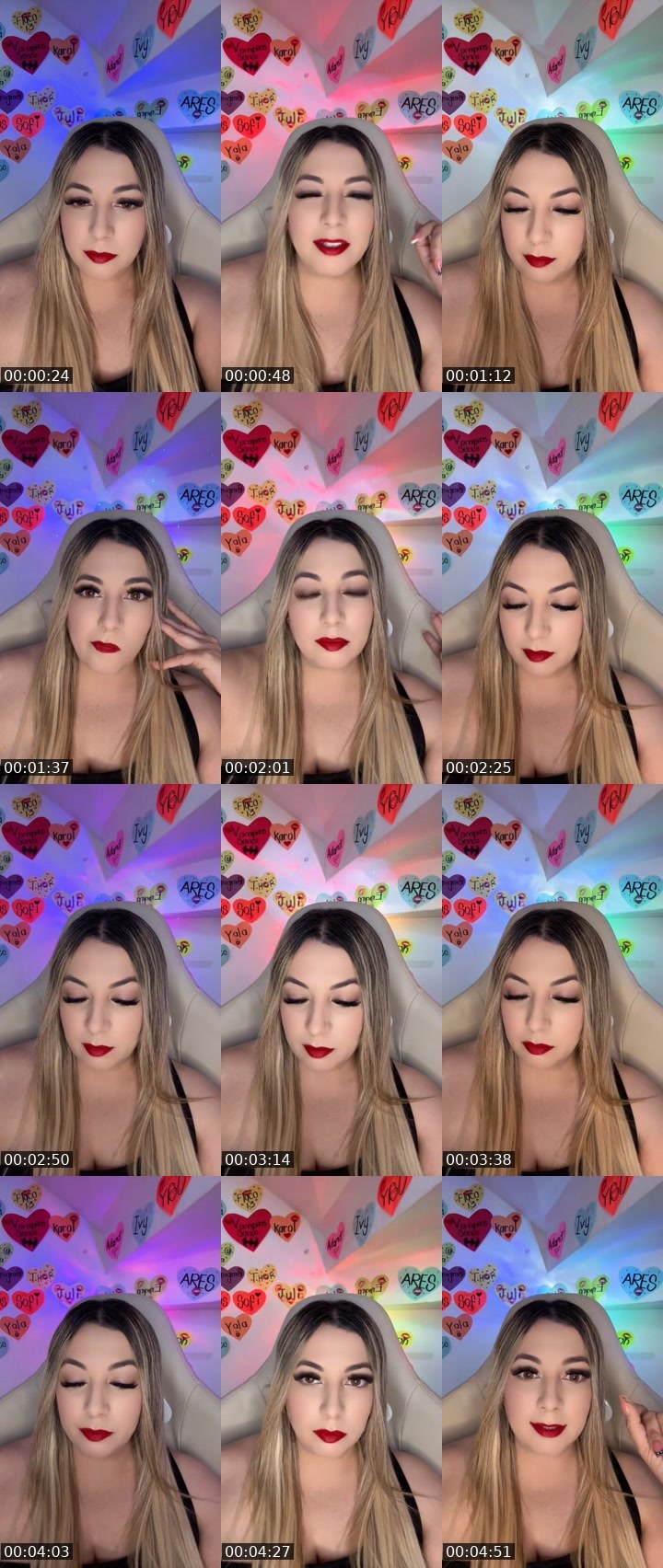 Contact-sheet preview of ᥫ᭡𝔾𝕒𝕓𝕓𝕒💄👳🏻‍♂️'s MICO Live recording