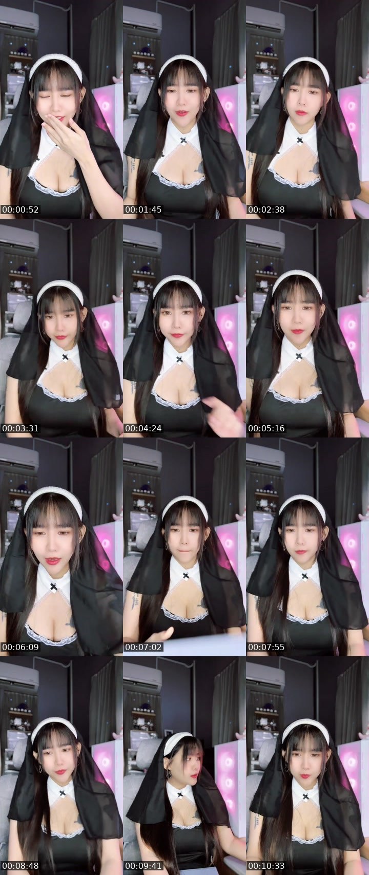 Contact-sheet preview of [🧋] milktea New vj - Punchy🍑's MICO Live recording