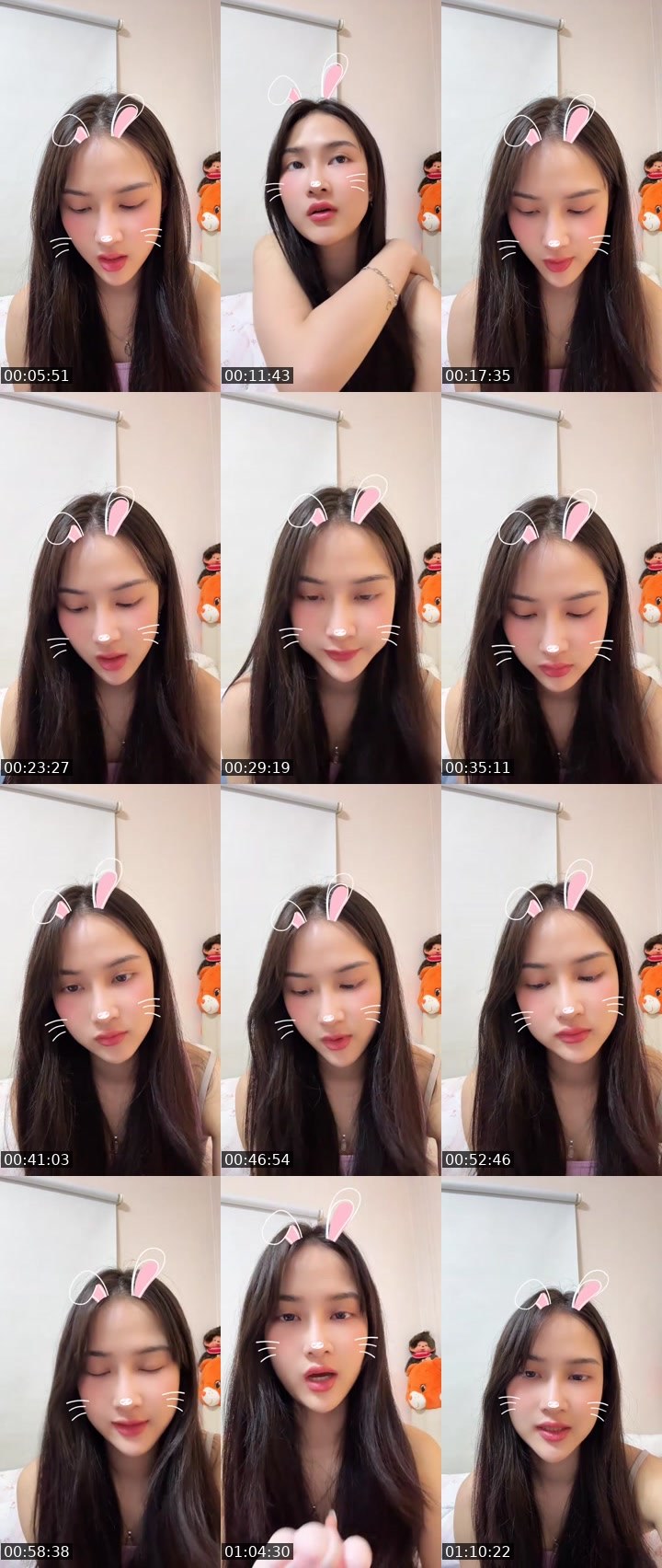 Contact-sheet preview of Nadearโว้ย🤍🌷🦋⋆🅱🅴🅴⋆'s MICO Live recording