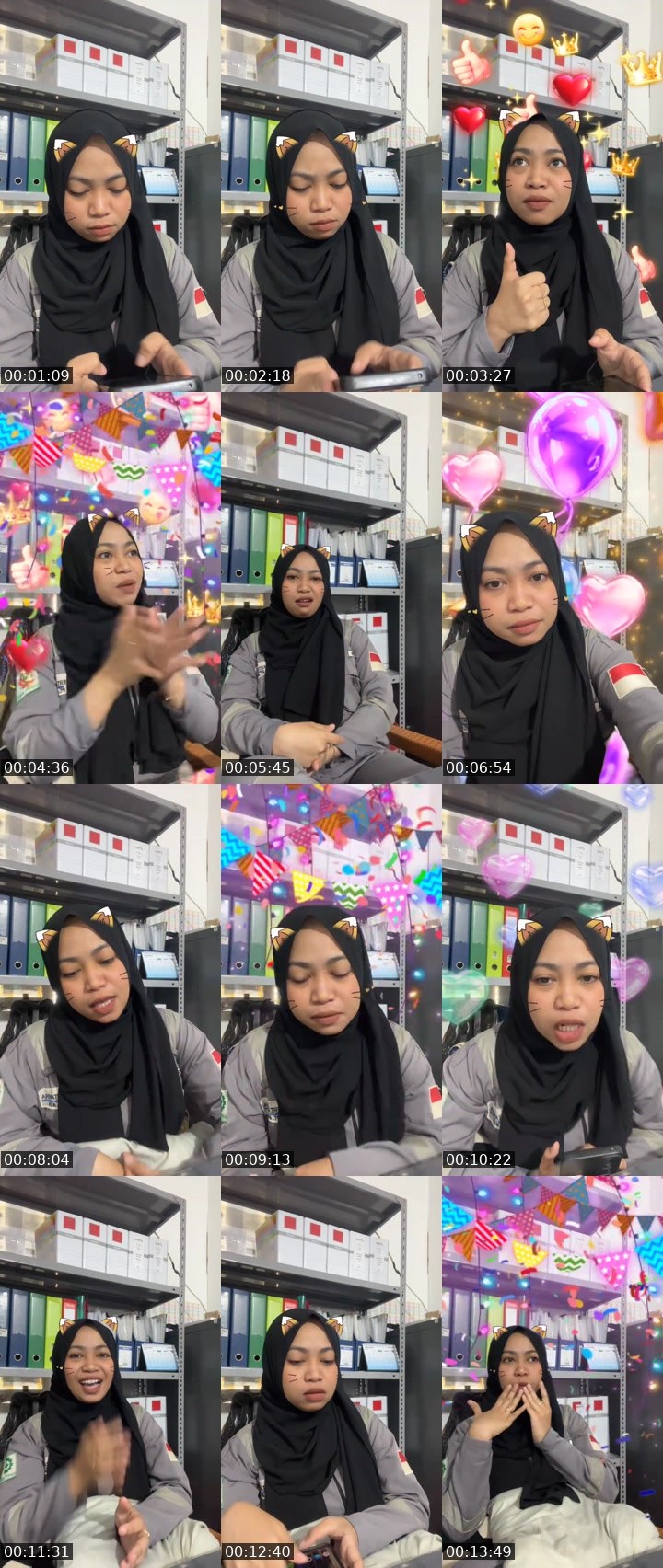 Contact-sheet preview of ᴰᵃʸ💎Asizah ˢᵏ PK 17 / 19.30's MICO Live recording