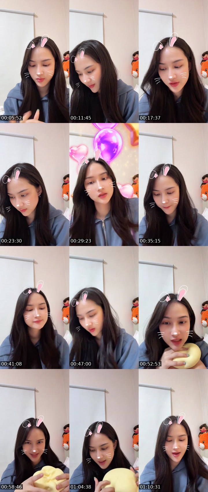 Contact-sheet preview of Nadearโว้ย🤍🌷🦋⋆🅱🅴🅴⋆'s MICO Live recording