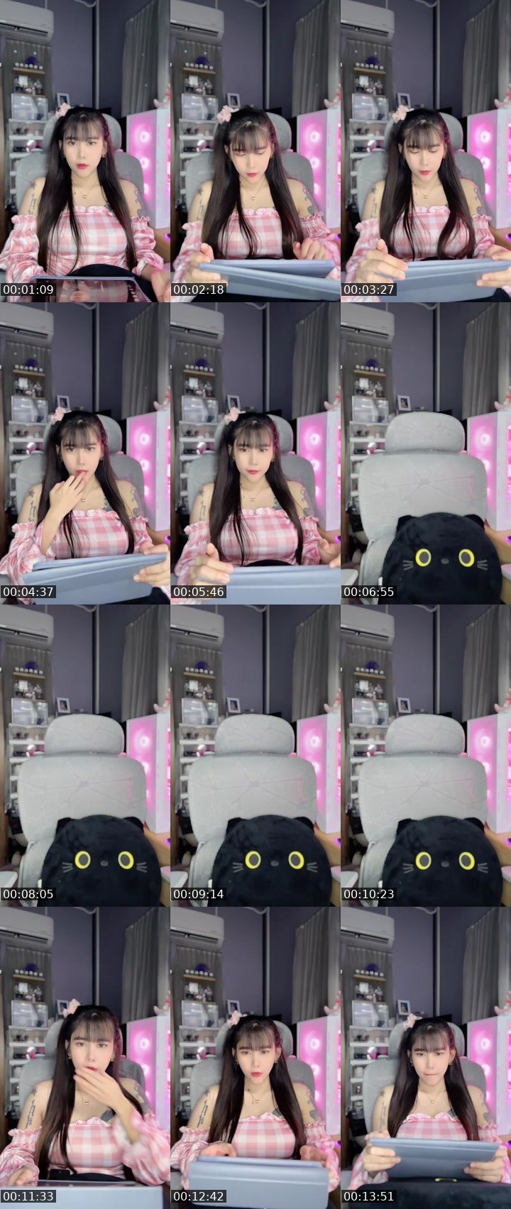 Contact-sheet preview of [🧋] milktea New vj - Punchy🍑's MICO Live recording