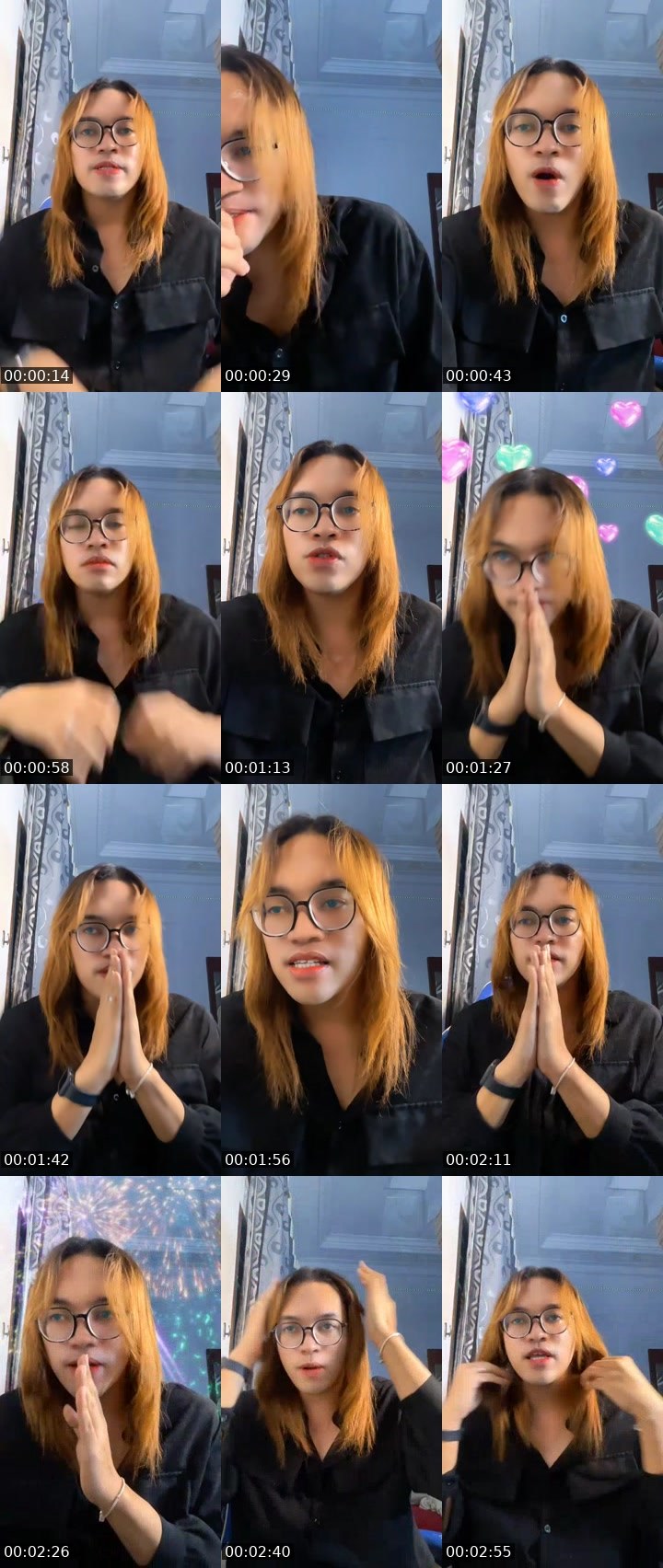 Contact-sheet preview of 👶🏻Fikynikiᴺᵒᶻᵃ🌹✨'s MICO Live recording