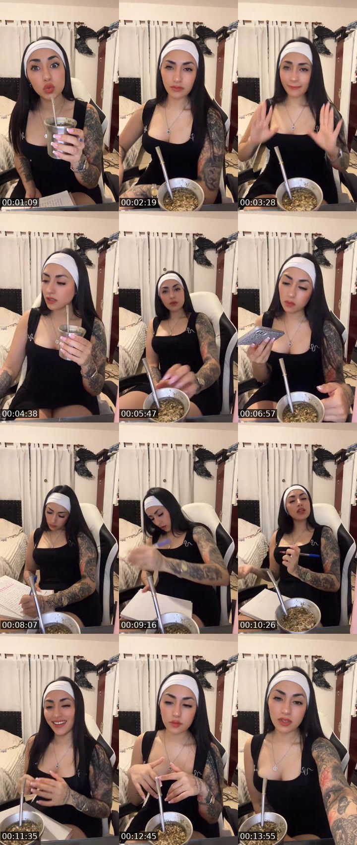 Contact-sheet preview of 🖤♛ 𝐌𝐄𝐆🐆🧸ྀི's MICO Live recording