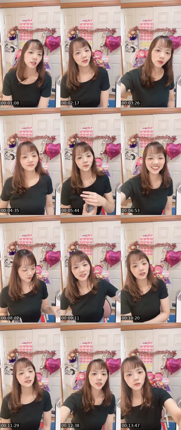 Contact-sheet preview of YURi🧸🎹8/24 1周年感謝🥰's MICO Live recording