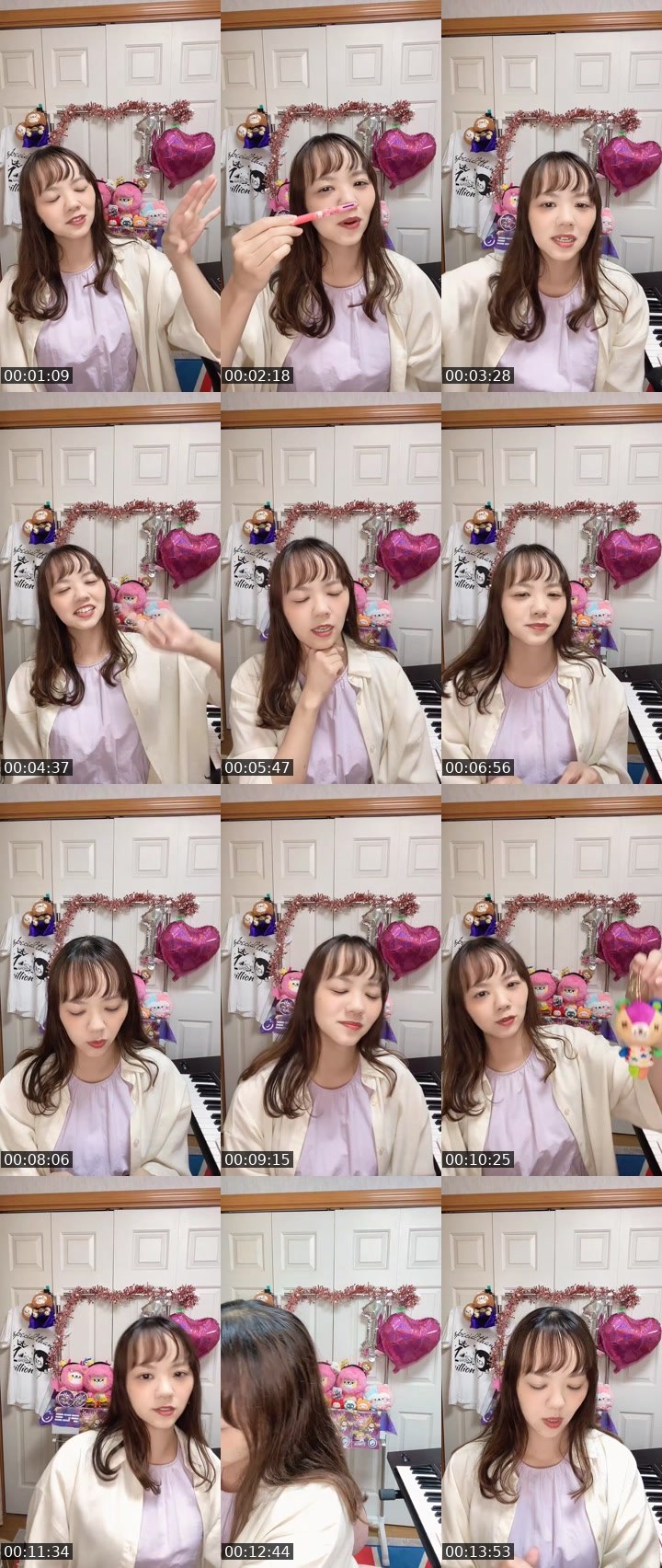 Contact-sheet preview of YURi🧸🎹8/24 1周年感謝🥰's MICO Live recording