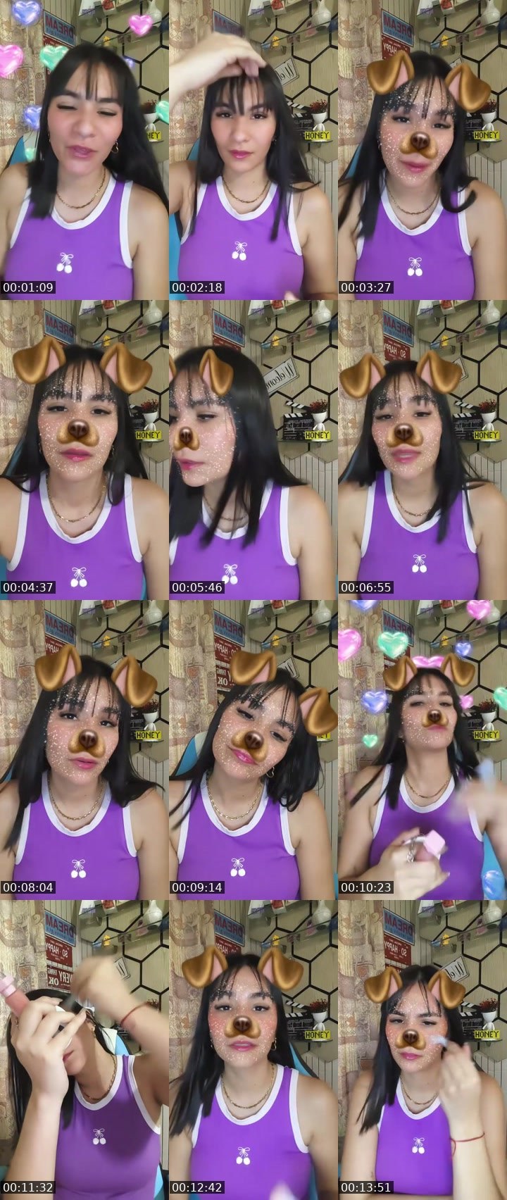 Contact-sheet preview of 🍯ͪ卄Ø几乇ㄚ🫠 ⷨ🇵🇷ᶥ🦋ͫ's MICO Live recording