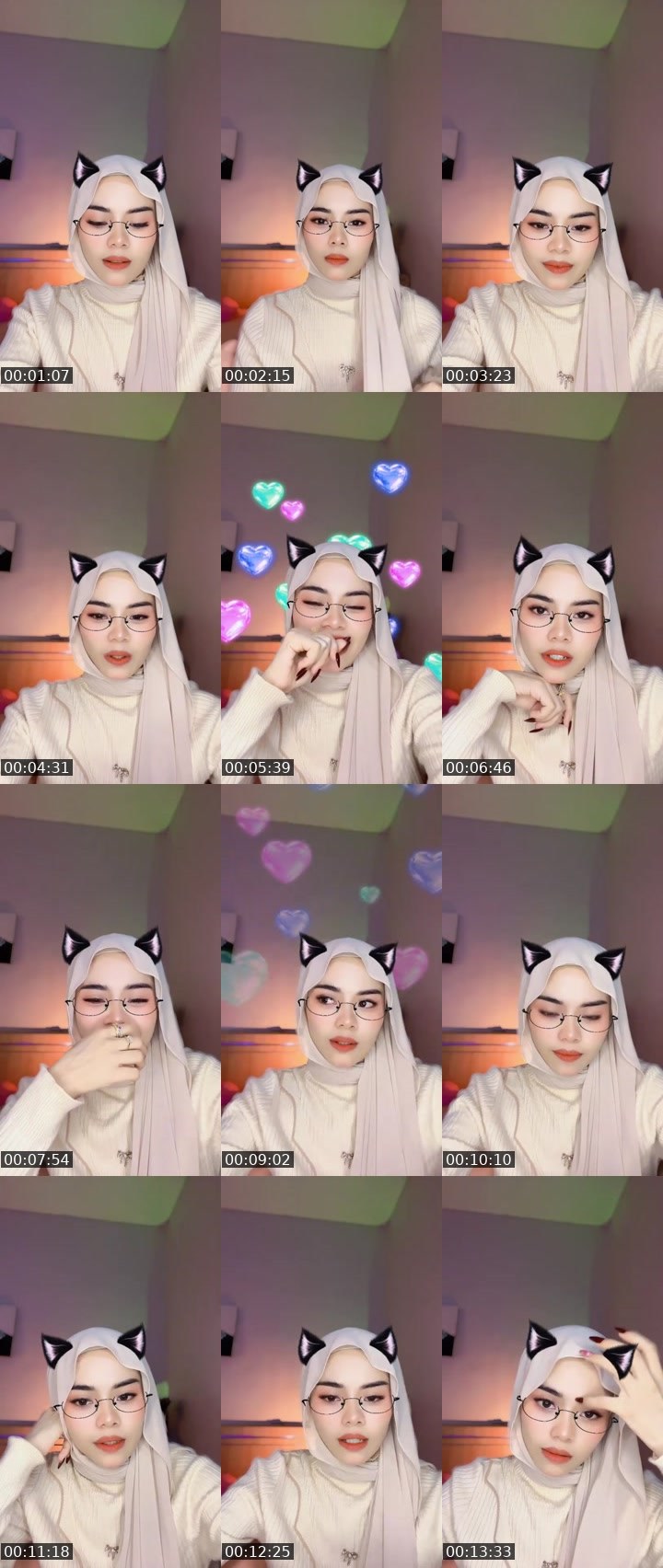 Contact-sheet preview of 🍒Zoraaaᴺᵒᶻᵃ ¹⁹⁺'s MICO Live recording
