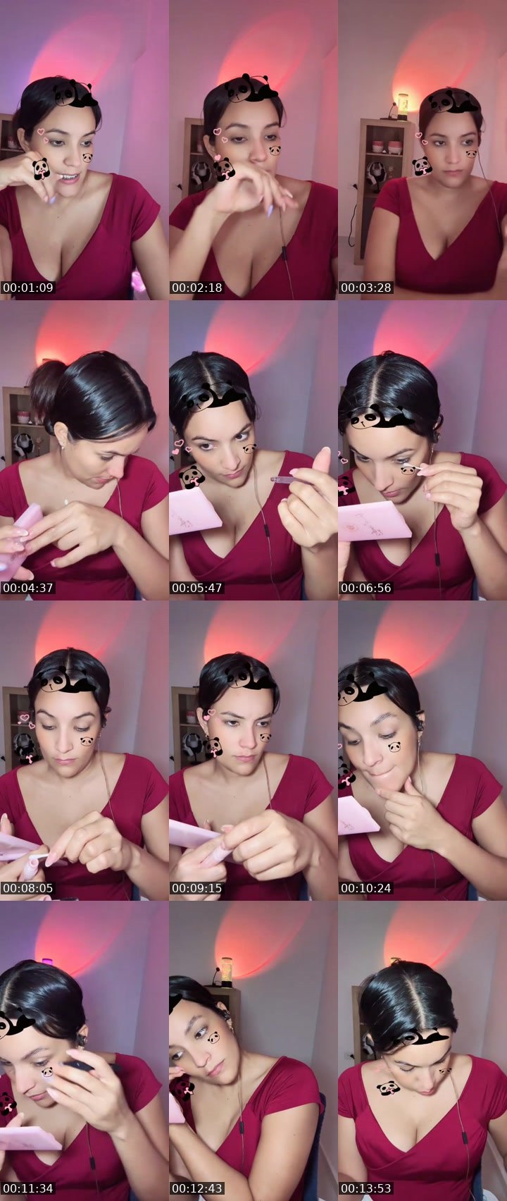 Contact-sheet preview of 🐝🖤THALÍA ᶠ⁵⁰⁴🧸🍄's MICO Live recording